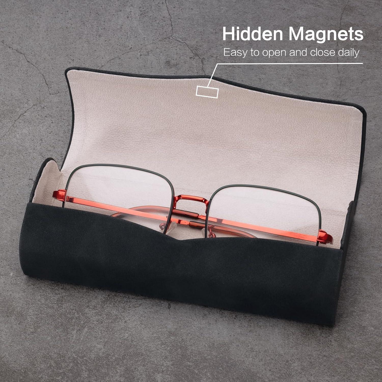 Estuche de gafas Vemiss portátil duro 15.24x6.35cm negro