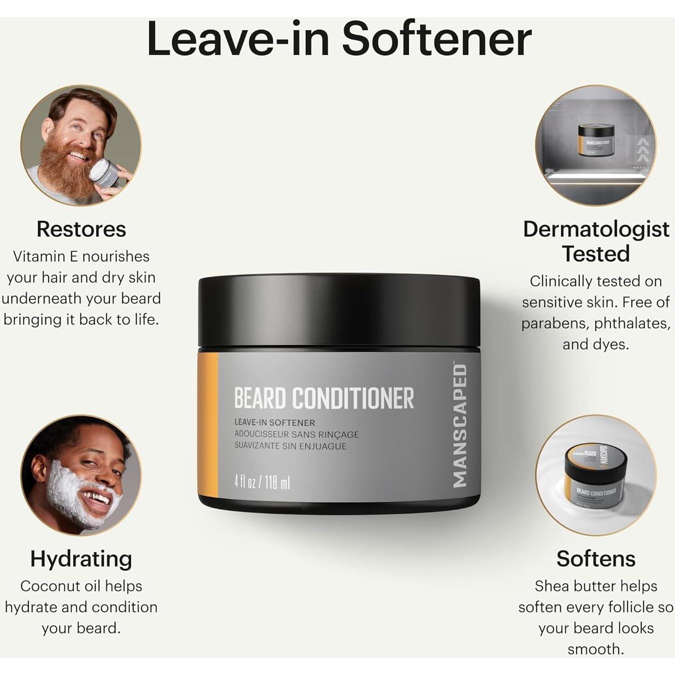 Acondicionador para Barba MANSCAPED 2x113g Suavizante Eucalipto