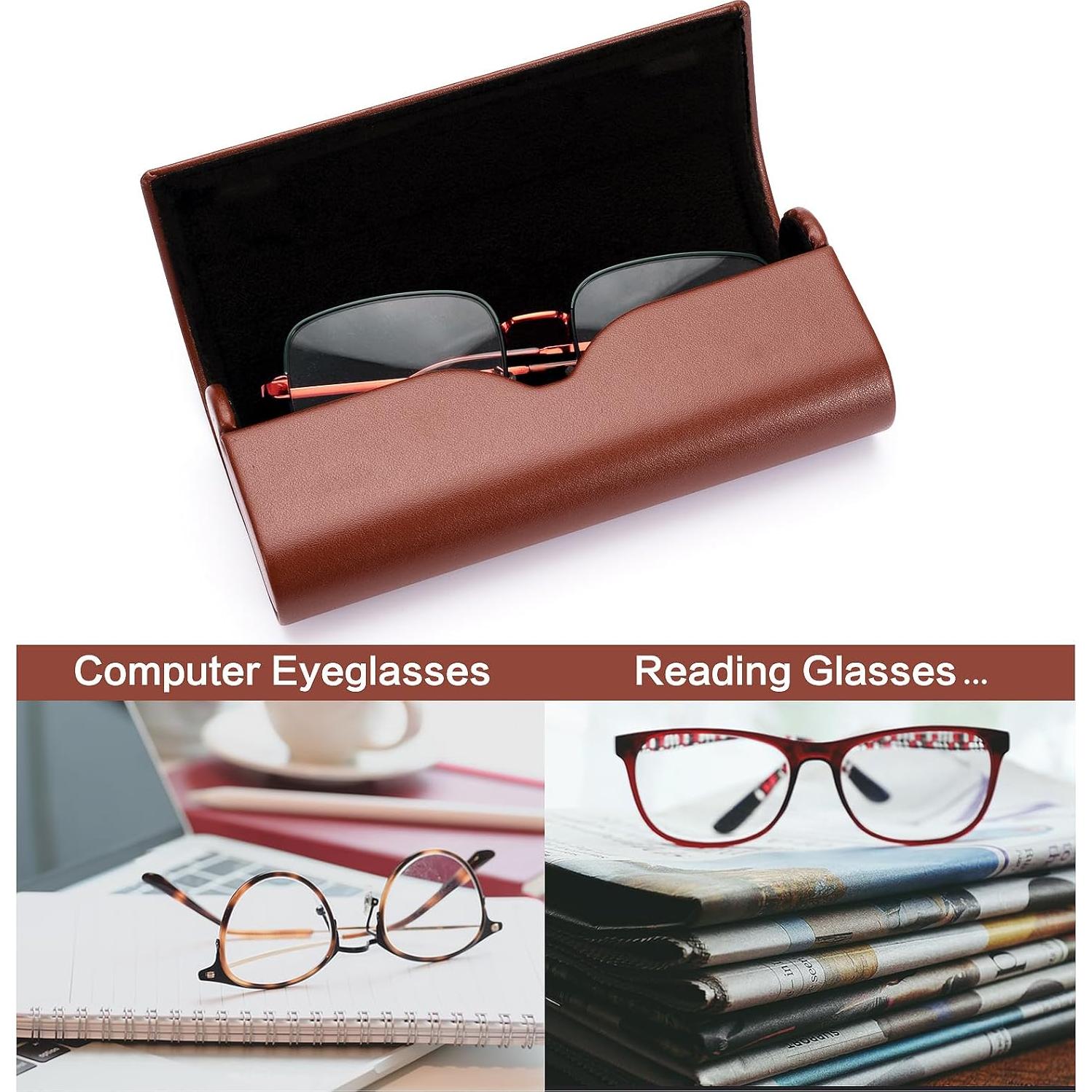 Estuche de Gafas Vemiss Retro de Cuero para Hombres y Mujeres
