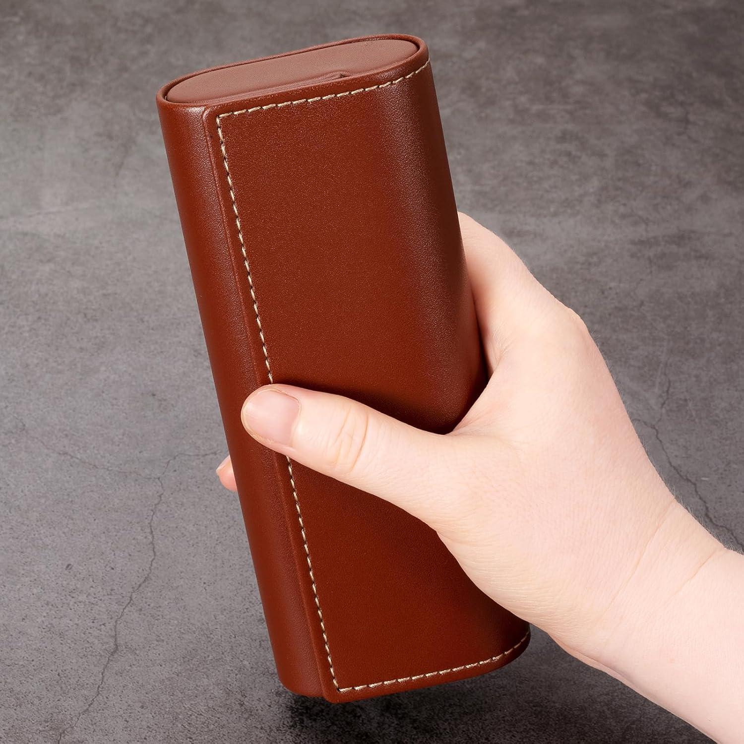 Estuche de Gafas Vemiss Retro de Cuero para Hombres y Mujeres