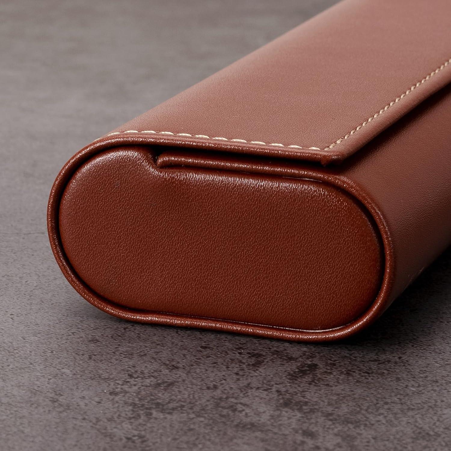 Estuche de Gafas Vemiss Retro de Cuero para Hombres y Mujeres