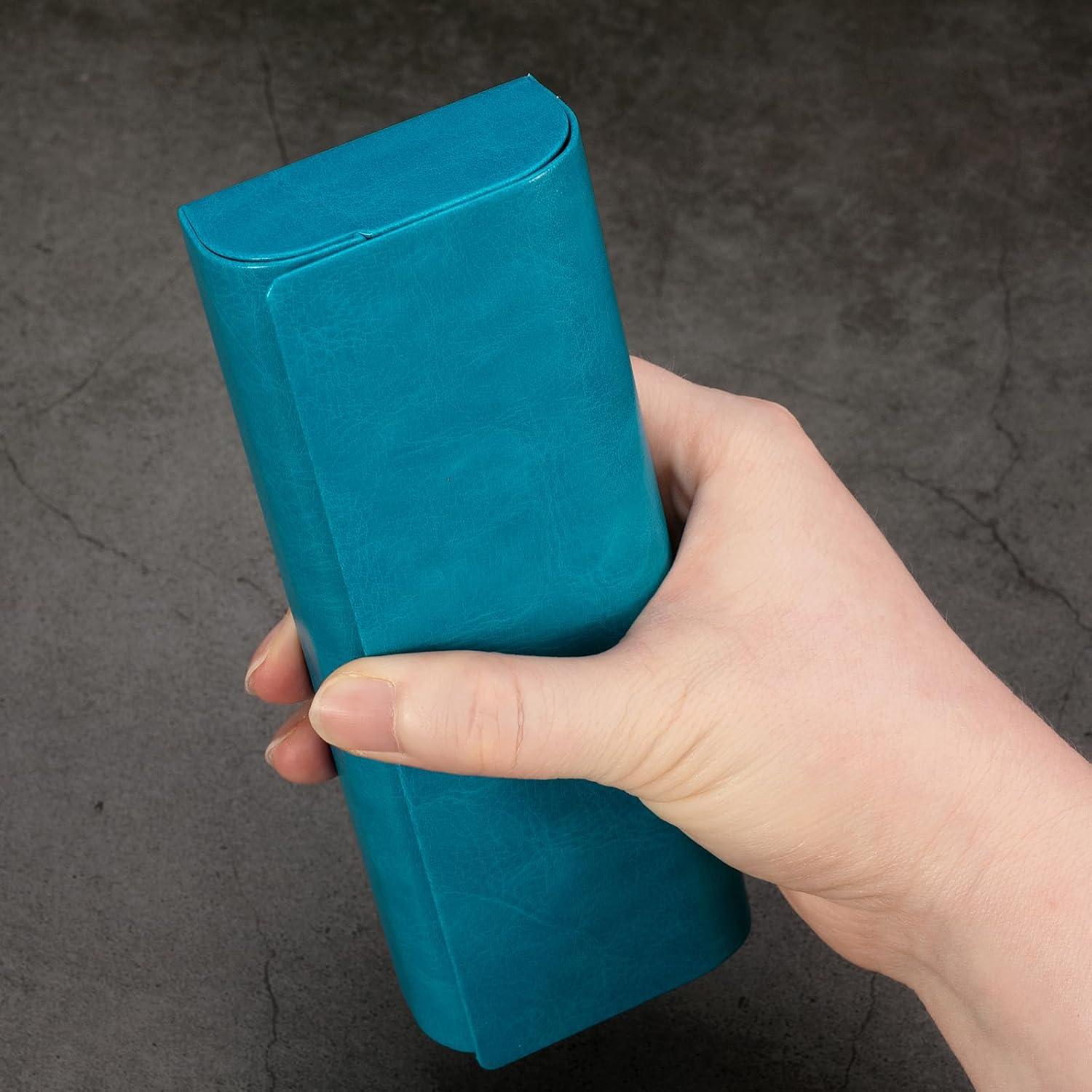 Estuche de Gafas Vemiss Azul Portátil y Ligero 15.6x6x3cm