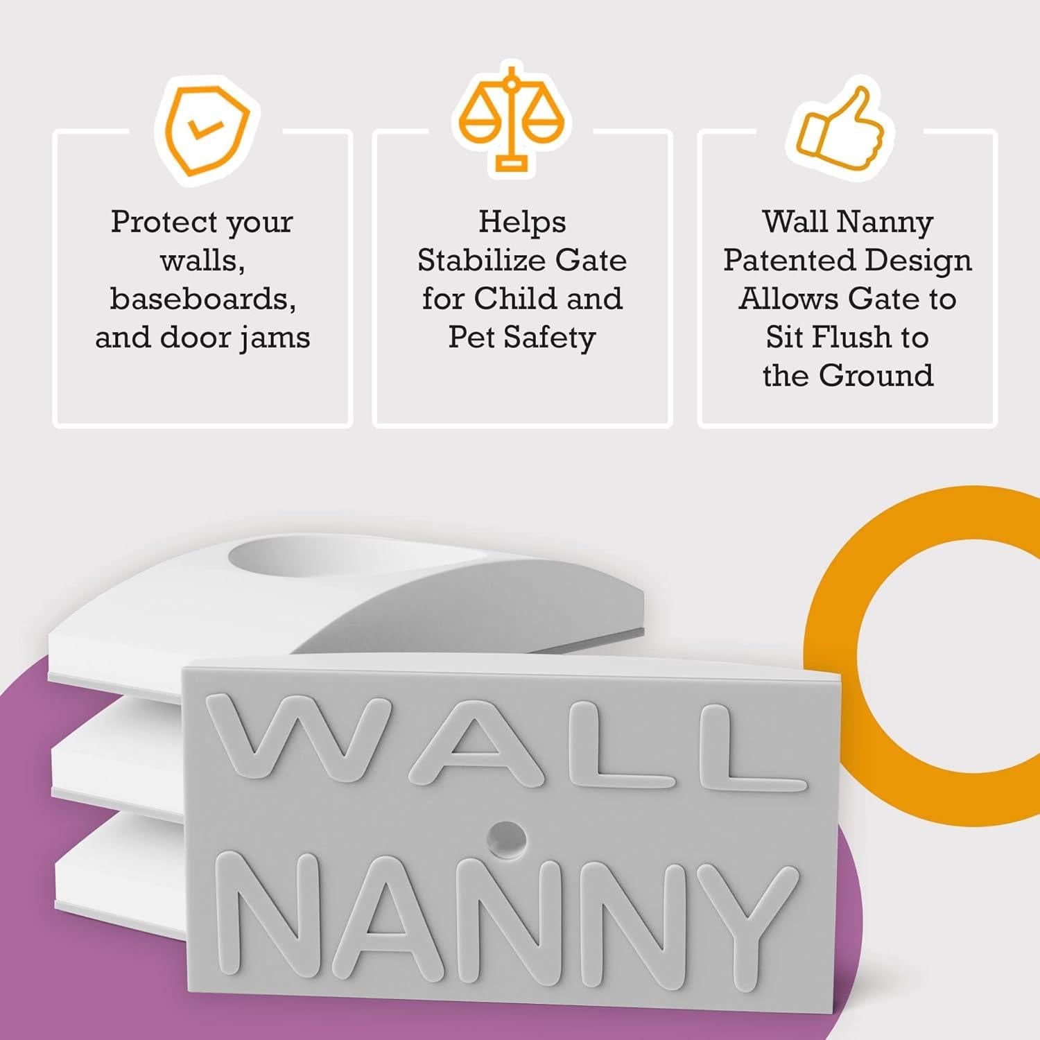 Wall Nanny - Protector de Pared para Puertas Bebés - 4 Pzas