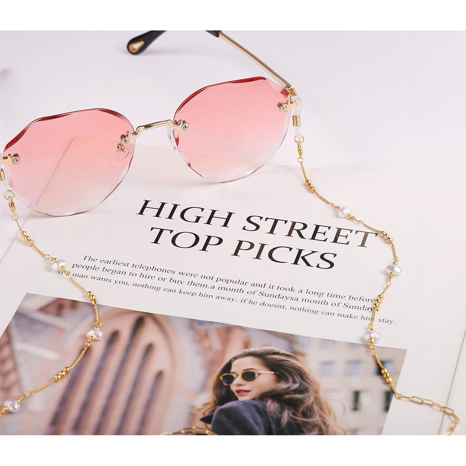 Cadena de Gafas PEARLADA de Oro 18K y Perlas Barrocas