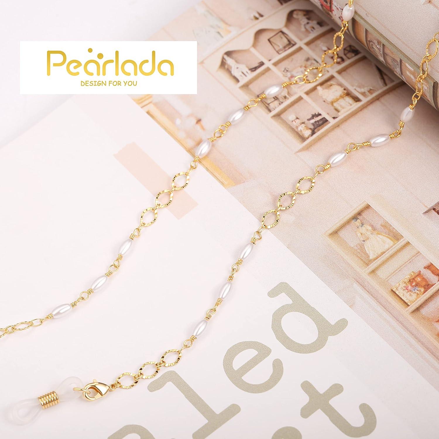 Cadena de Gafas PEARLADA Oro 18K 80 cm Diseño Elegante