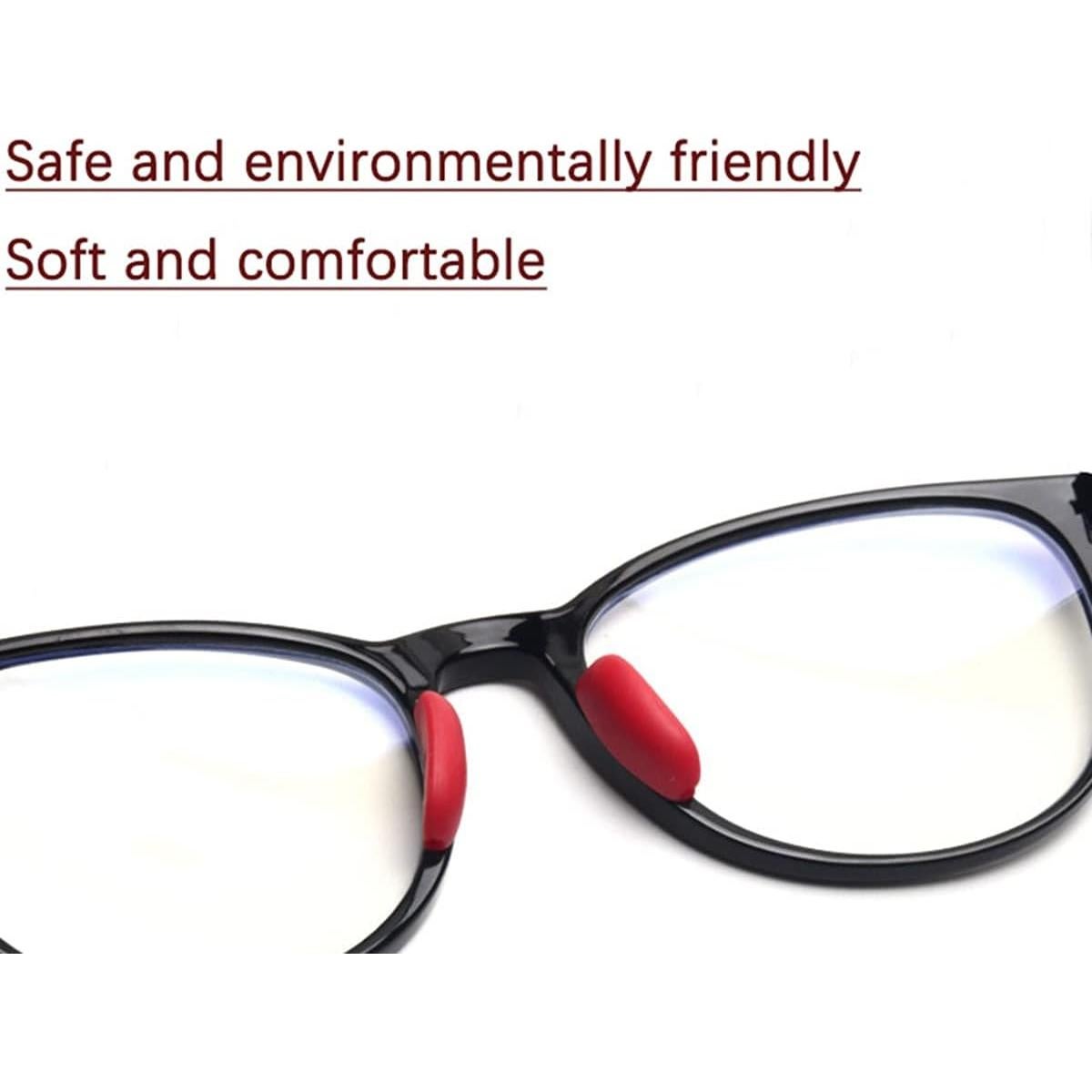 Almohadillas de nariz para gafas BEHLINE Silicona Suave Rojo