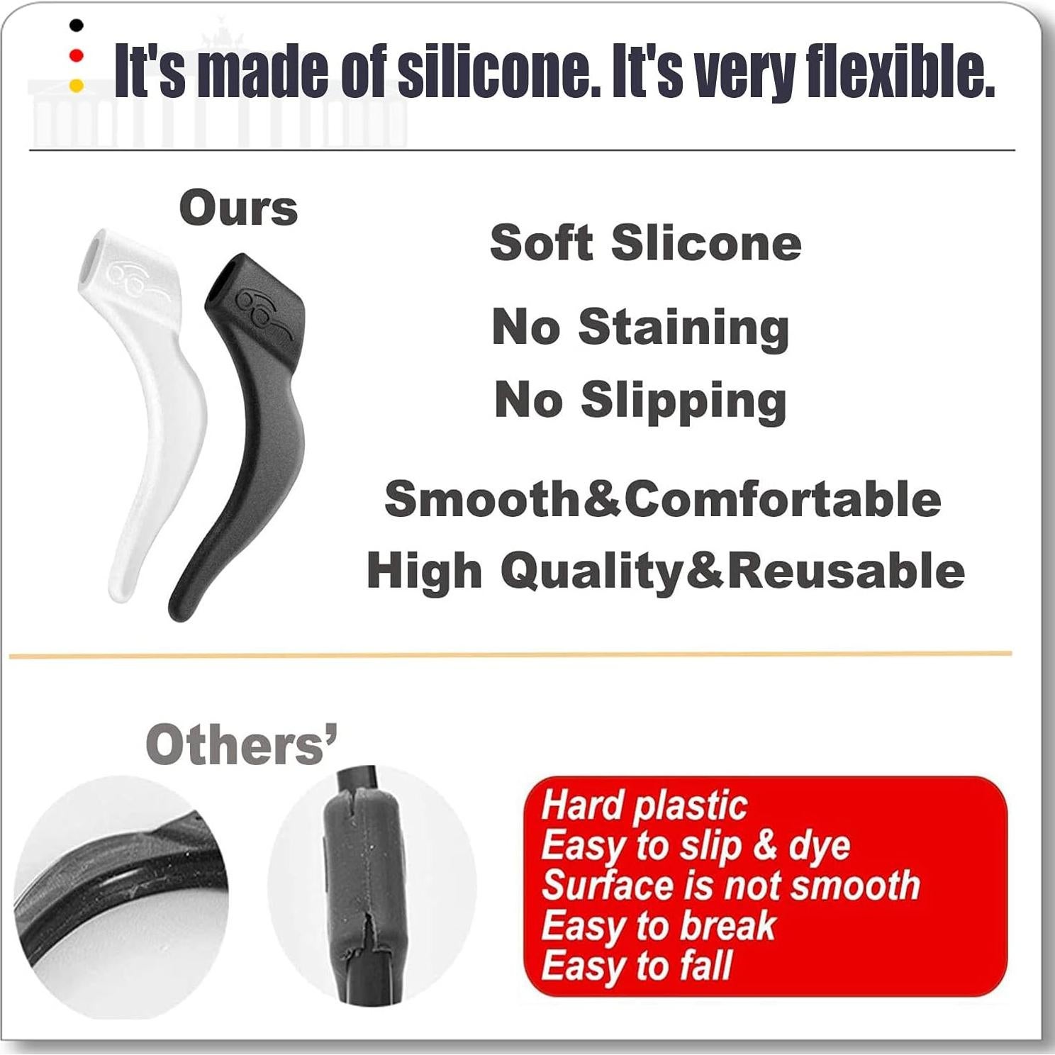 Agarraderas Antideslizantes MOLDERP para Gafas - Silicona