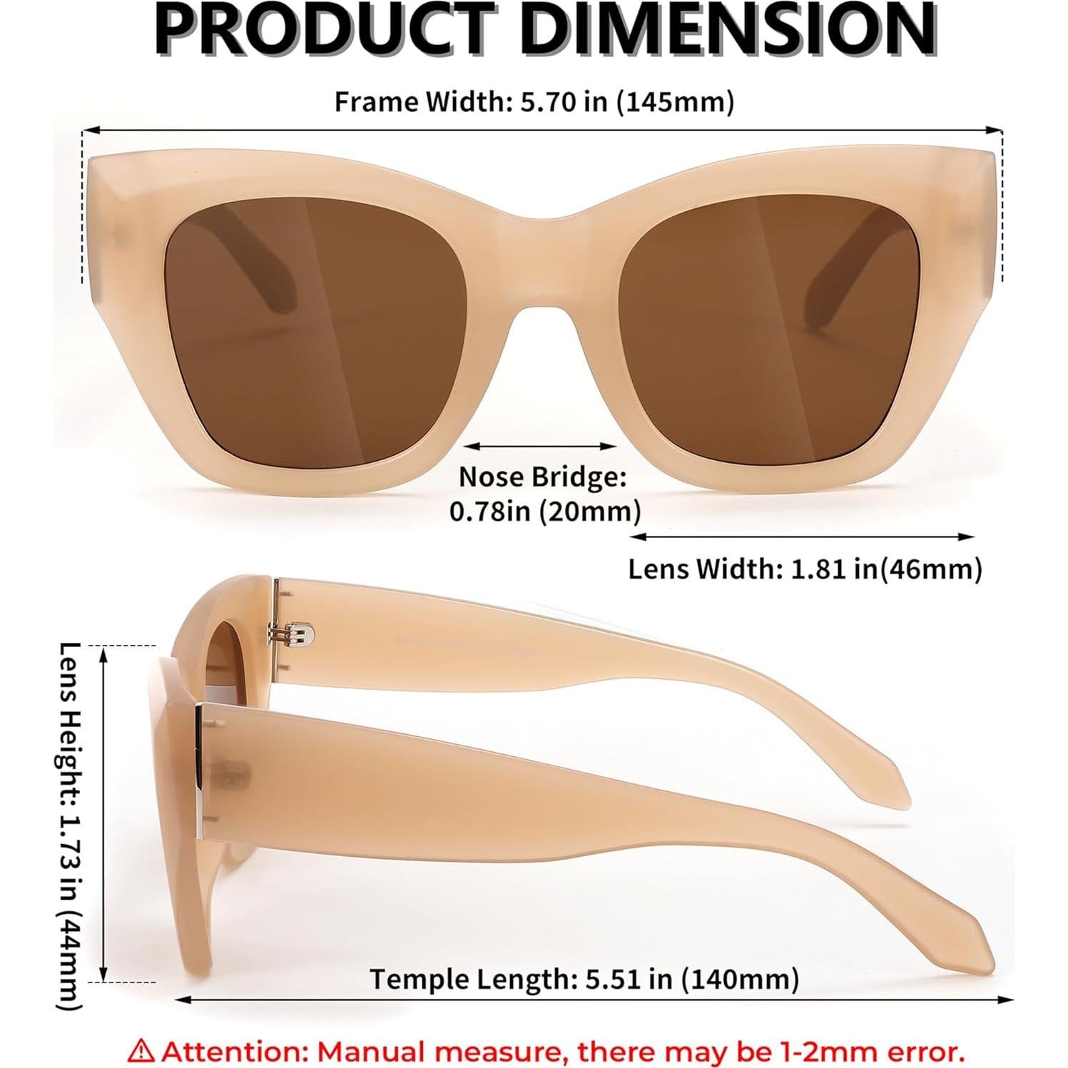 Gafas de sol cuadradas FEISEDY B2378 UV400 para mujeres