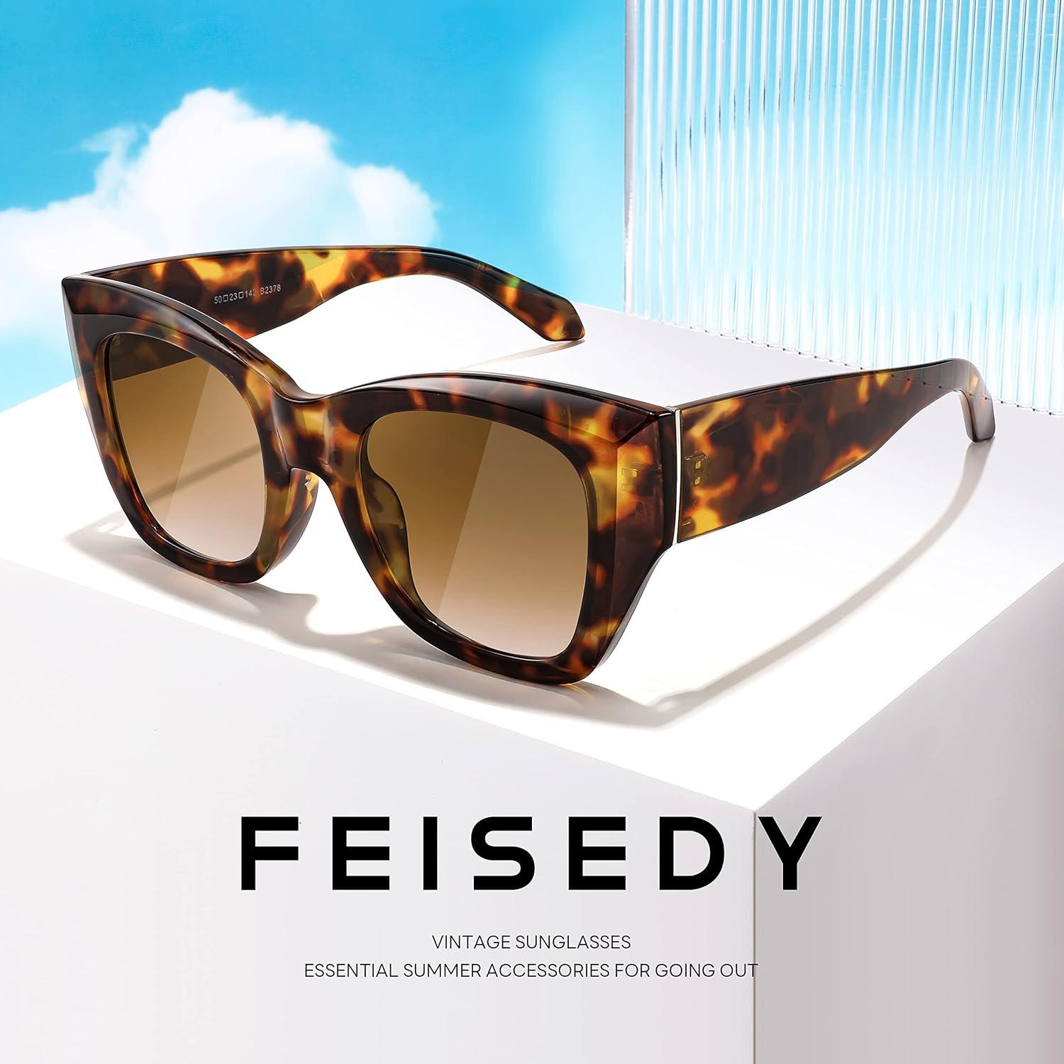 Gafas de sol cuadradas FEISEDY B2378 UV400 para mujer
