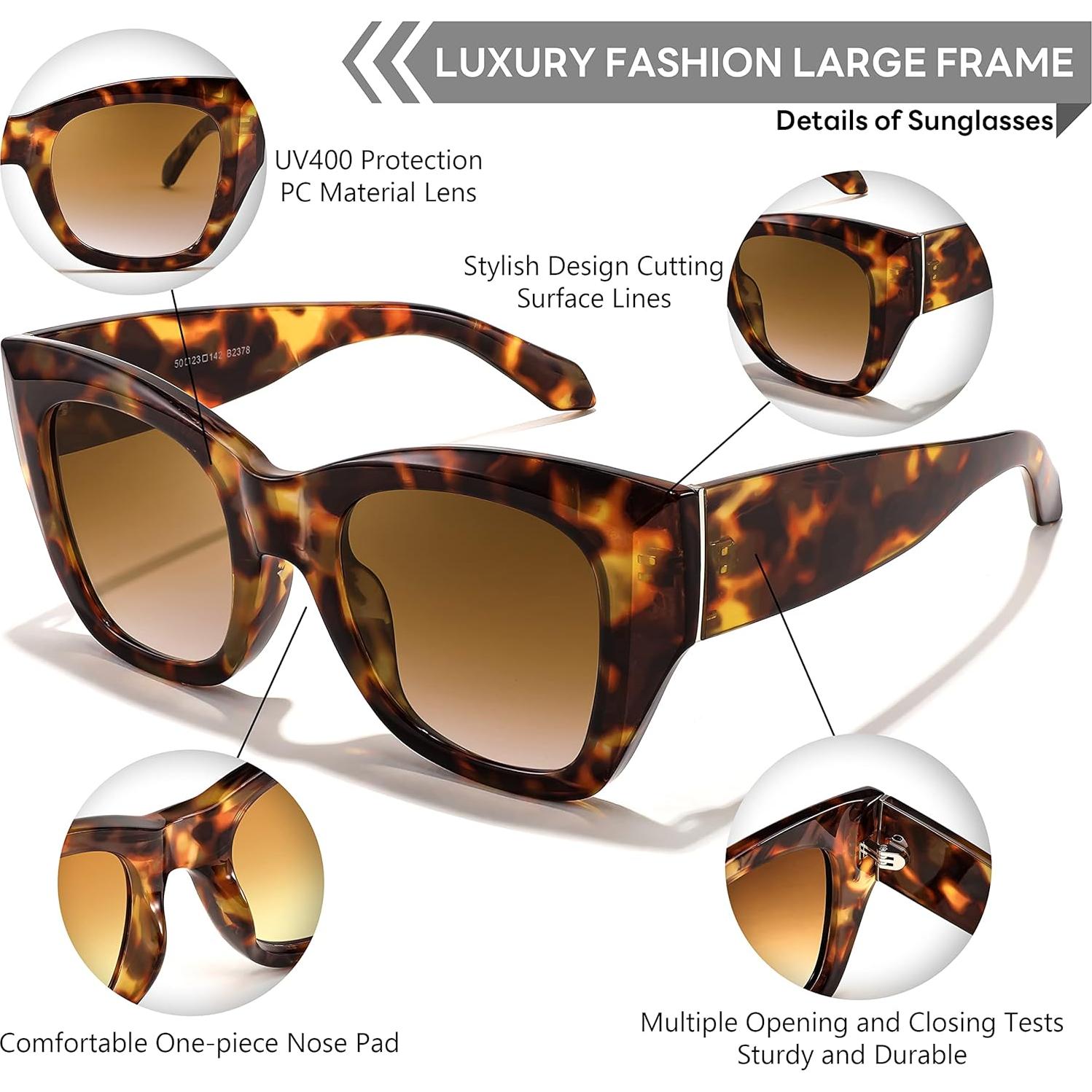 Gafas de sol cuadradas FEISEDY B2378 UV400 para mujer