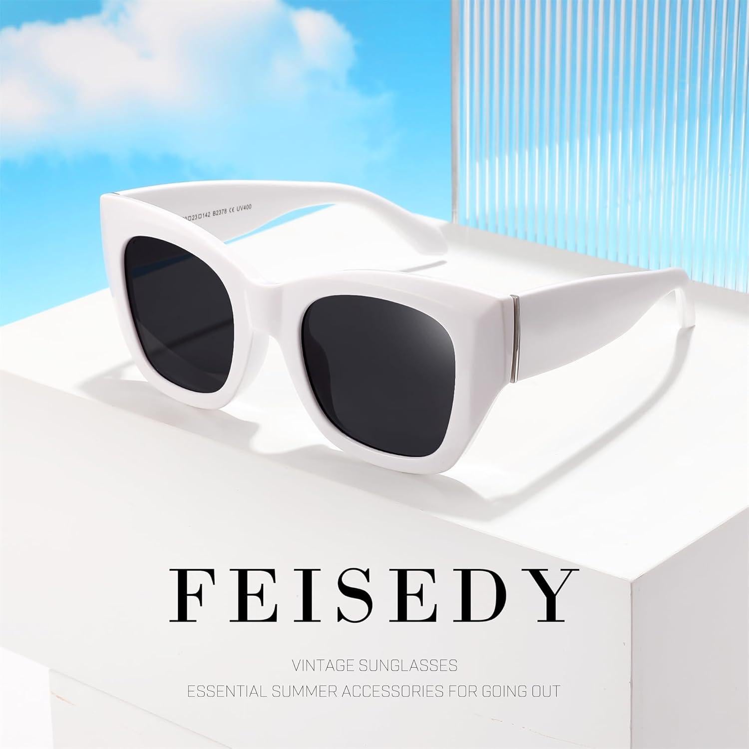 Gafas de sol cuadradas FEISEDY B2378 UV400 para mujer