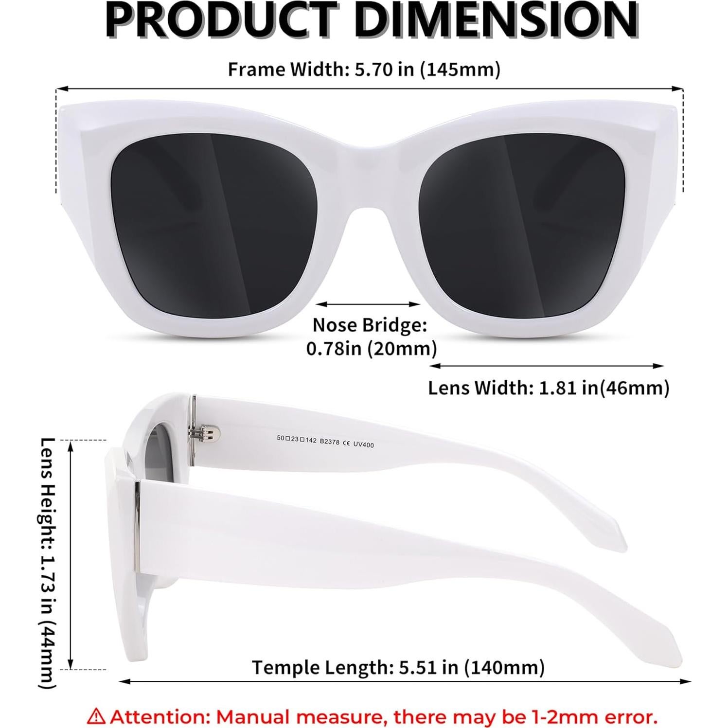 Gafas de sol cuadradas FEISEDY B2378 UV400 para mujer