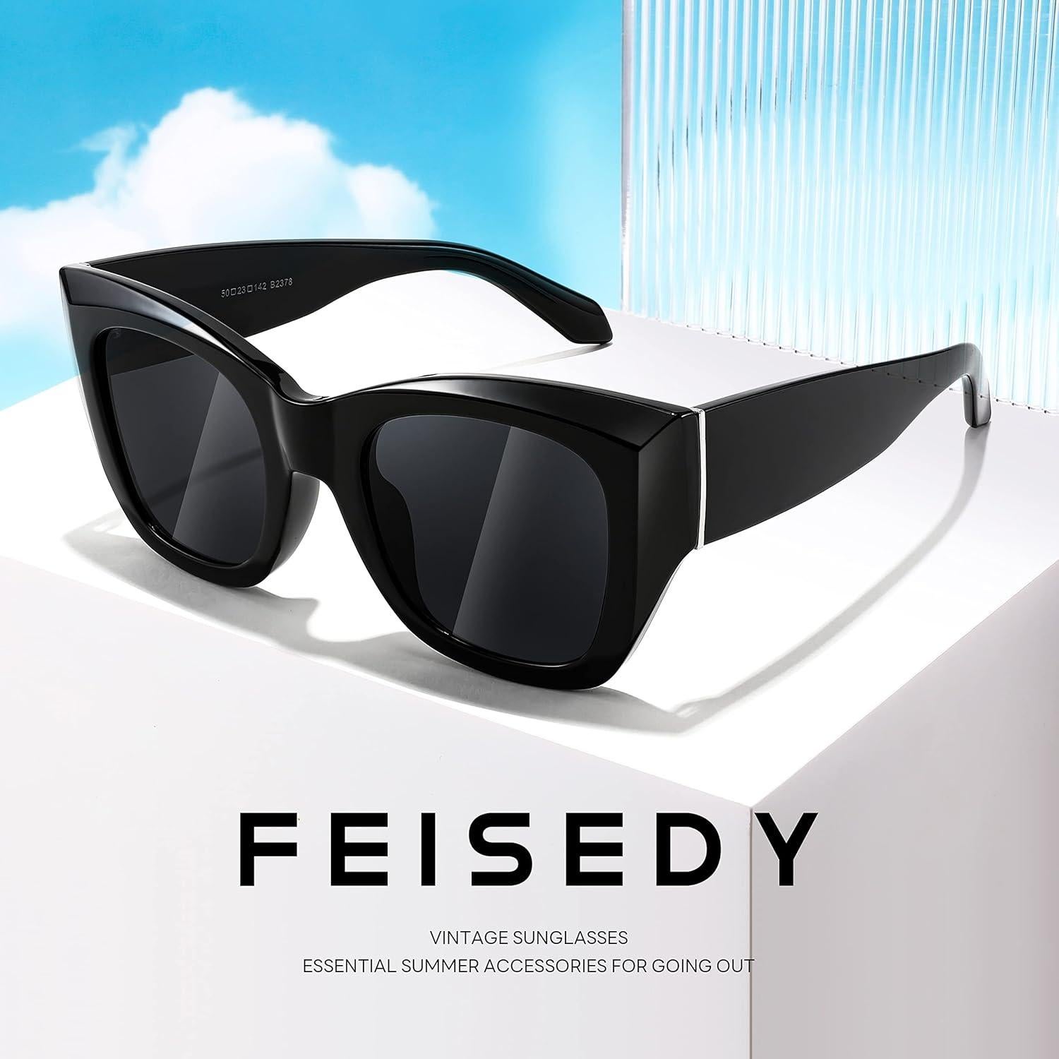 Gafas de sol cuadradas FEISEDY B2378 UV400 para mujeres
