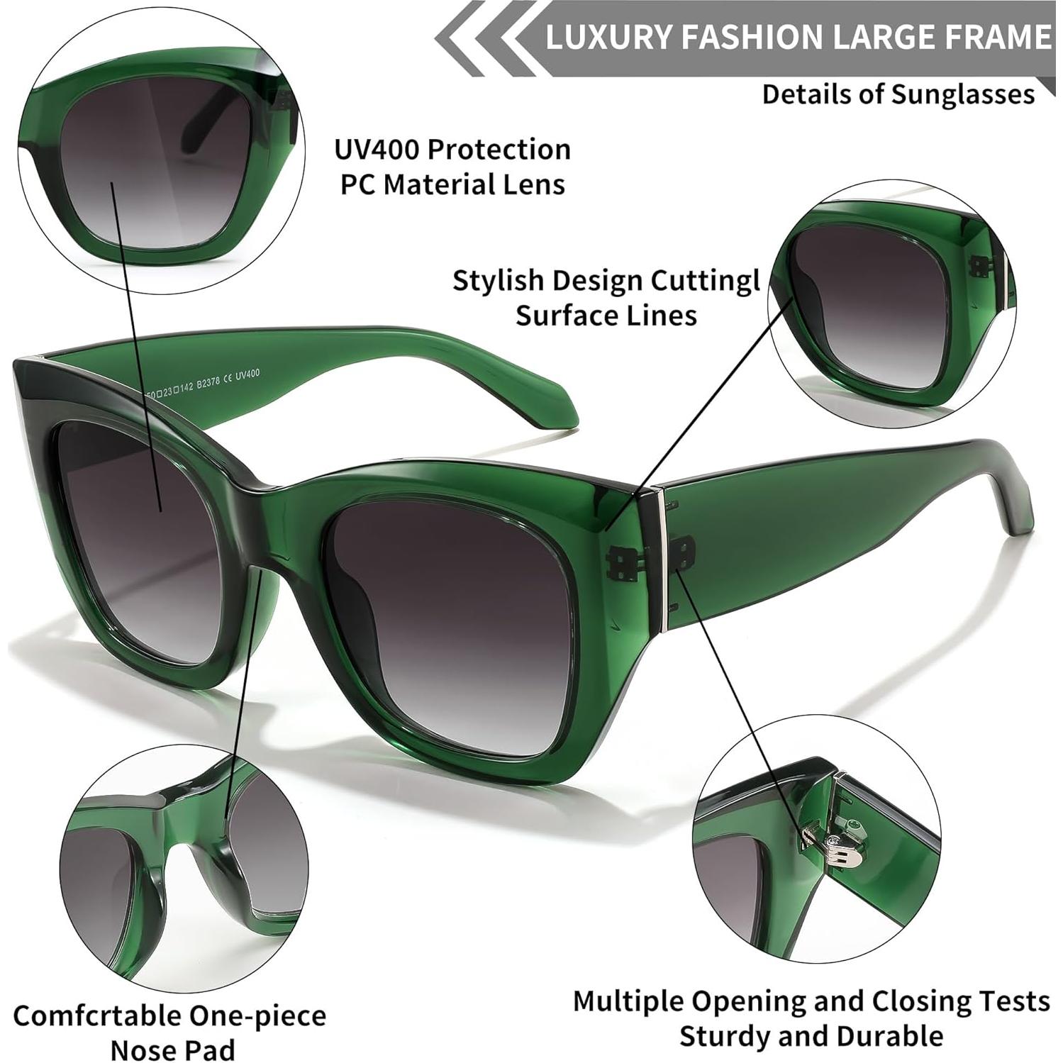 Gafas de sol cuadradas FEISEDY B2378 UV400 para mujeres