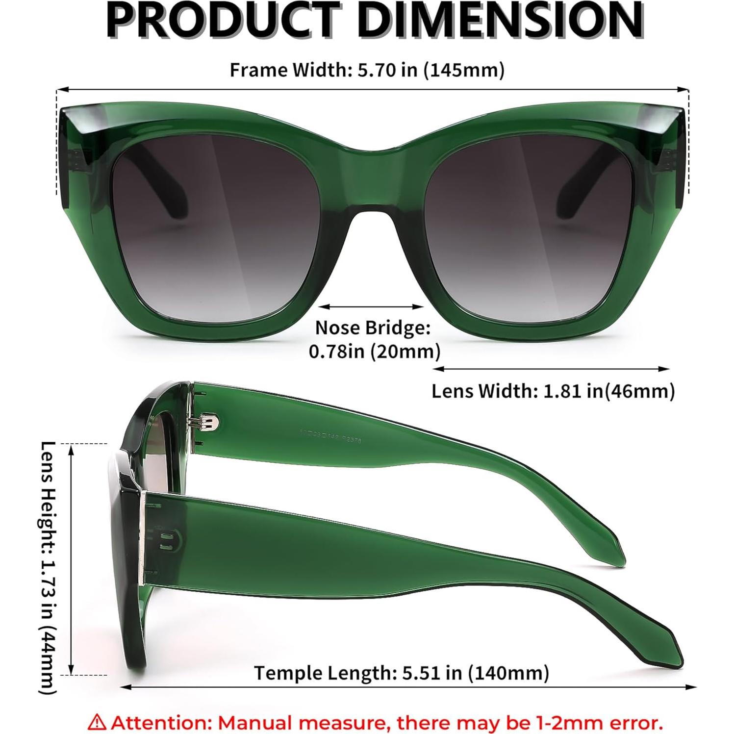 Gafas de sol cuadradas FEISEDY B2378 UV400 para mujeres