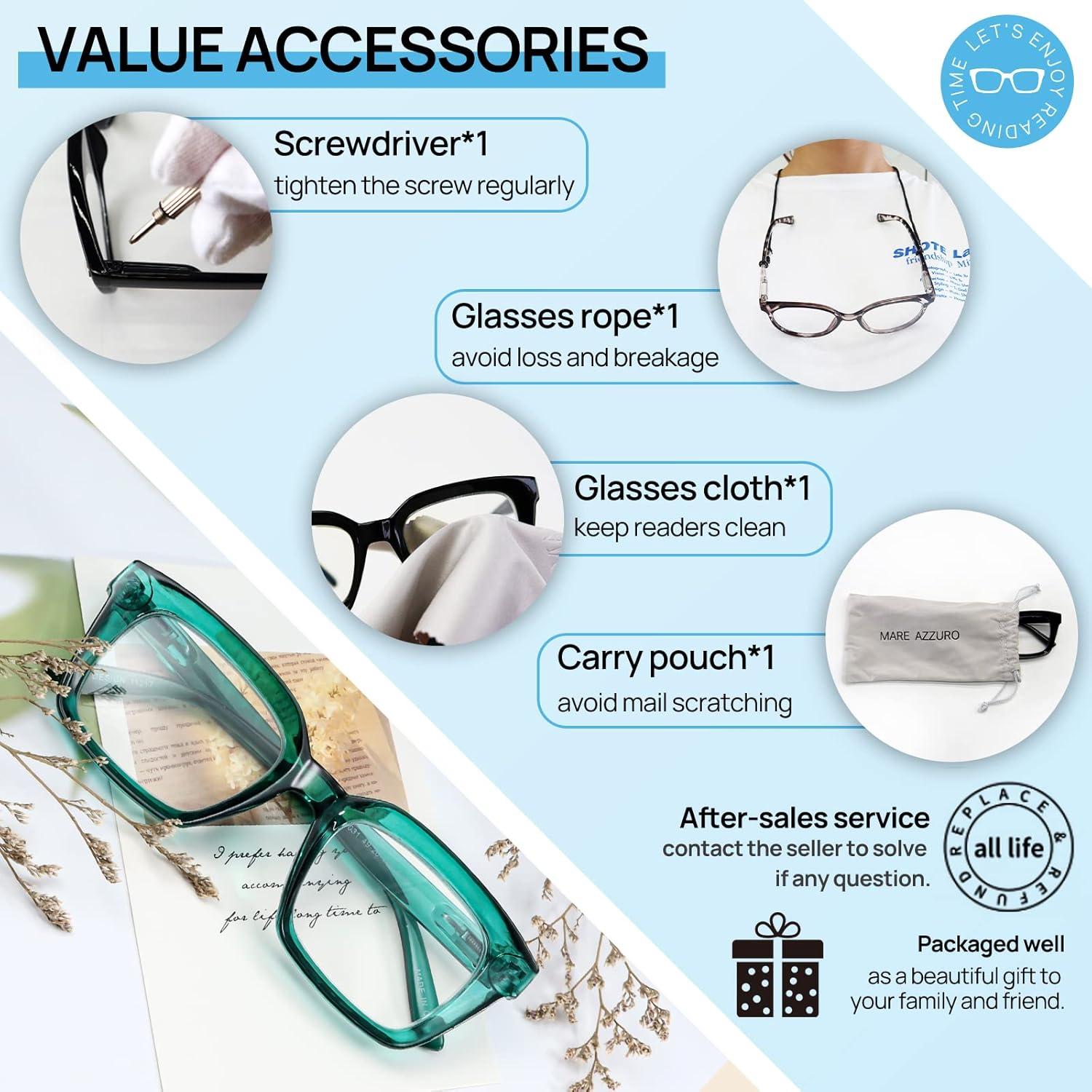 Gafas de Lectura Retro Cuadradas MARE AZZURO 3.5 Verde