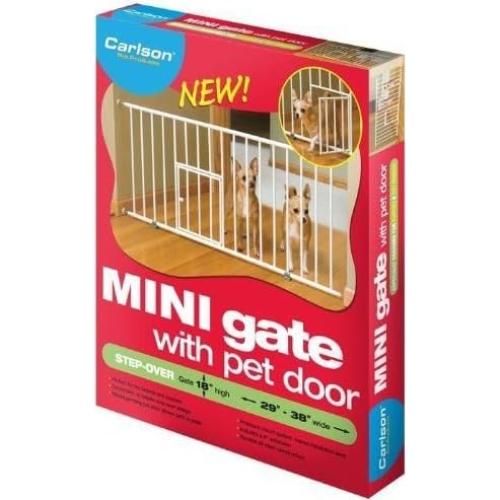 Puerta para Mascotas Carlson Mini Expandible 18-31 cm Blanca