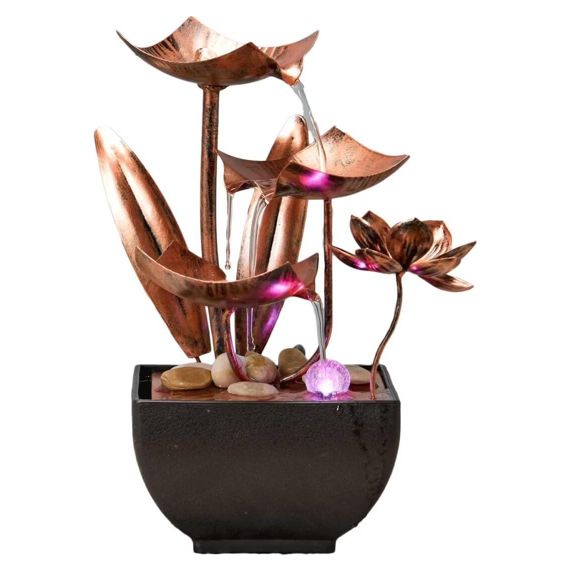 Fuente de Agua Interior TangCHUAN Bronce 3 Niveles Decorativa