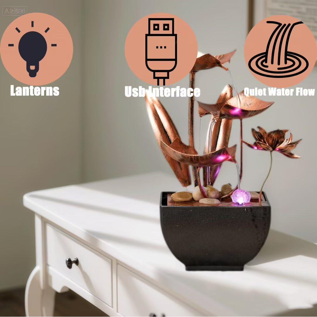 Fuente de Agua Interior TangCHUAN Bronce 3 Niveles Decorativa