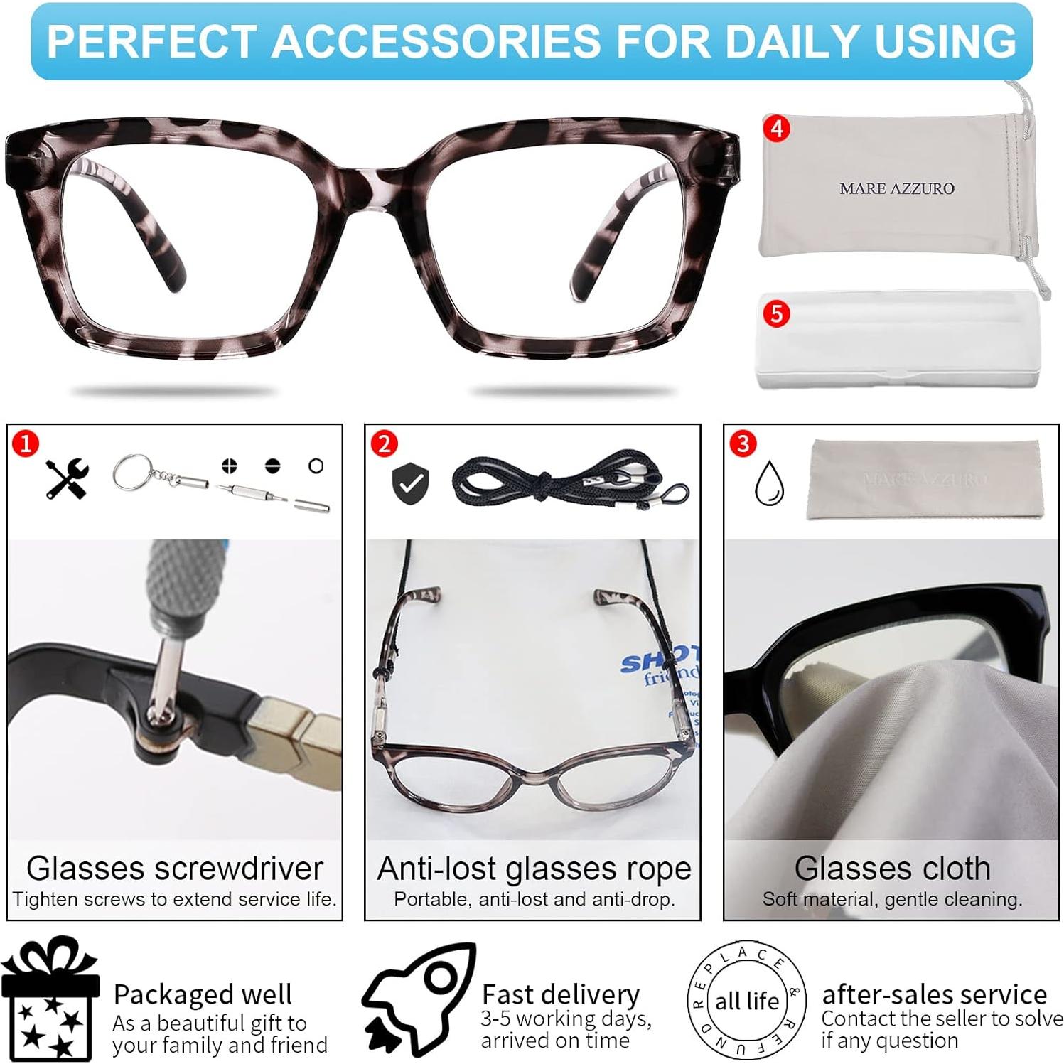 Gafas de Lectura Retro MARE AZZURO Tortuga 3.50x Grandes