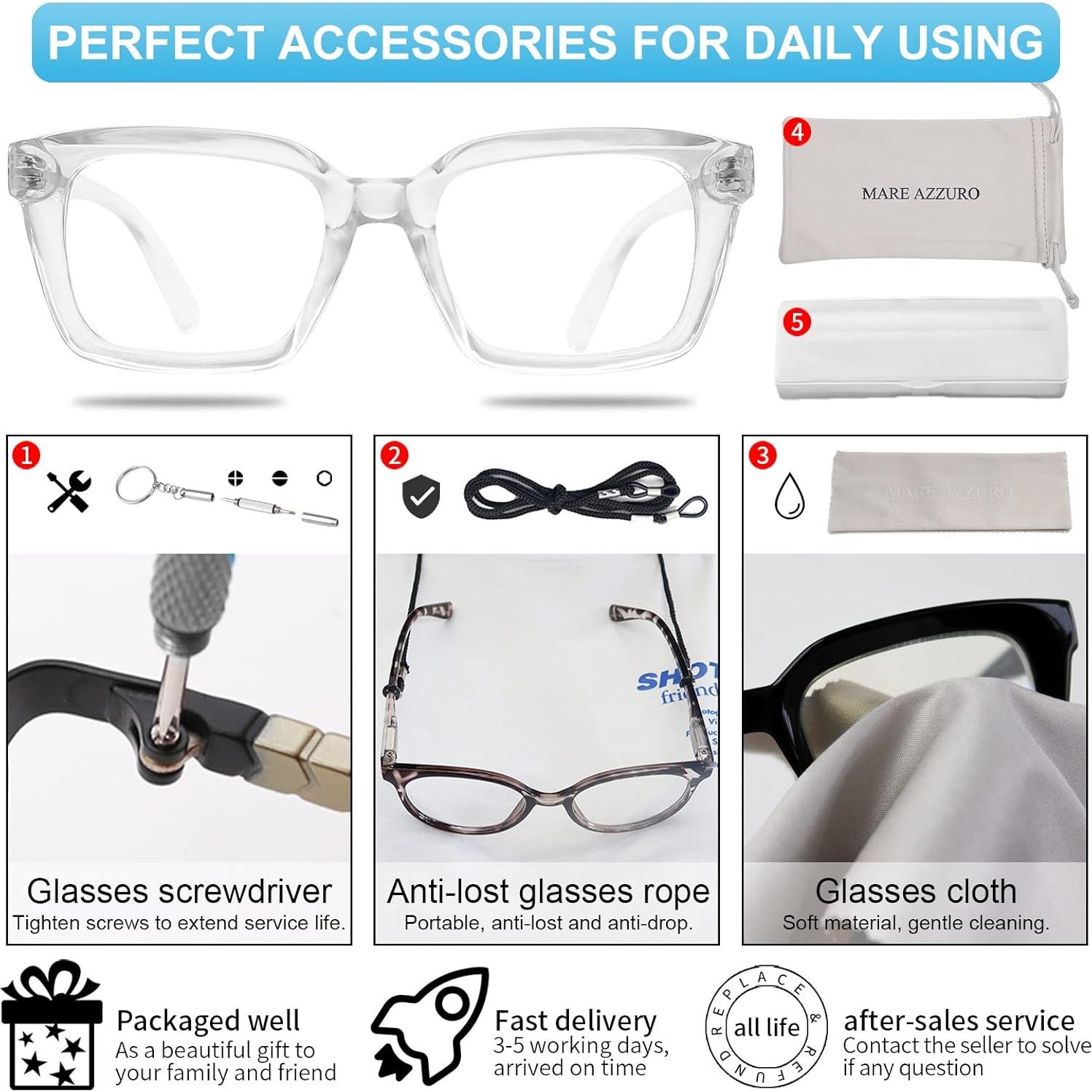 Gafas de Lectura Retro Cuadradas MARE AZZURO 4.0 para Hombres