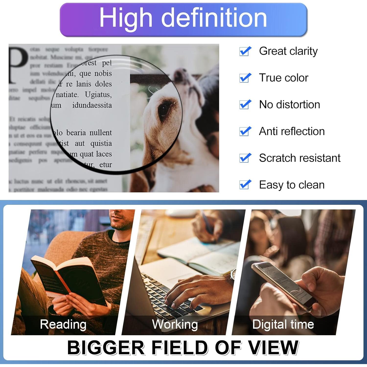 Gafas de Lectura Retro Cuadradas MARE AZZURO 1.00 Negro