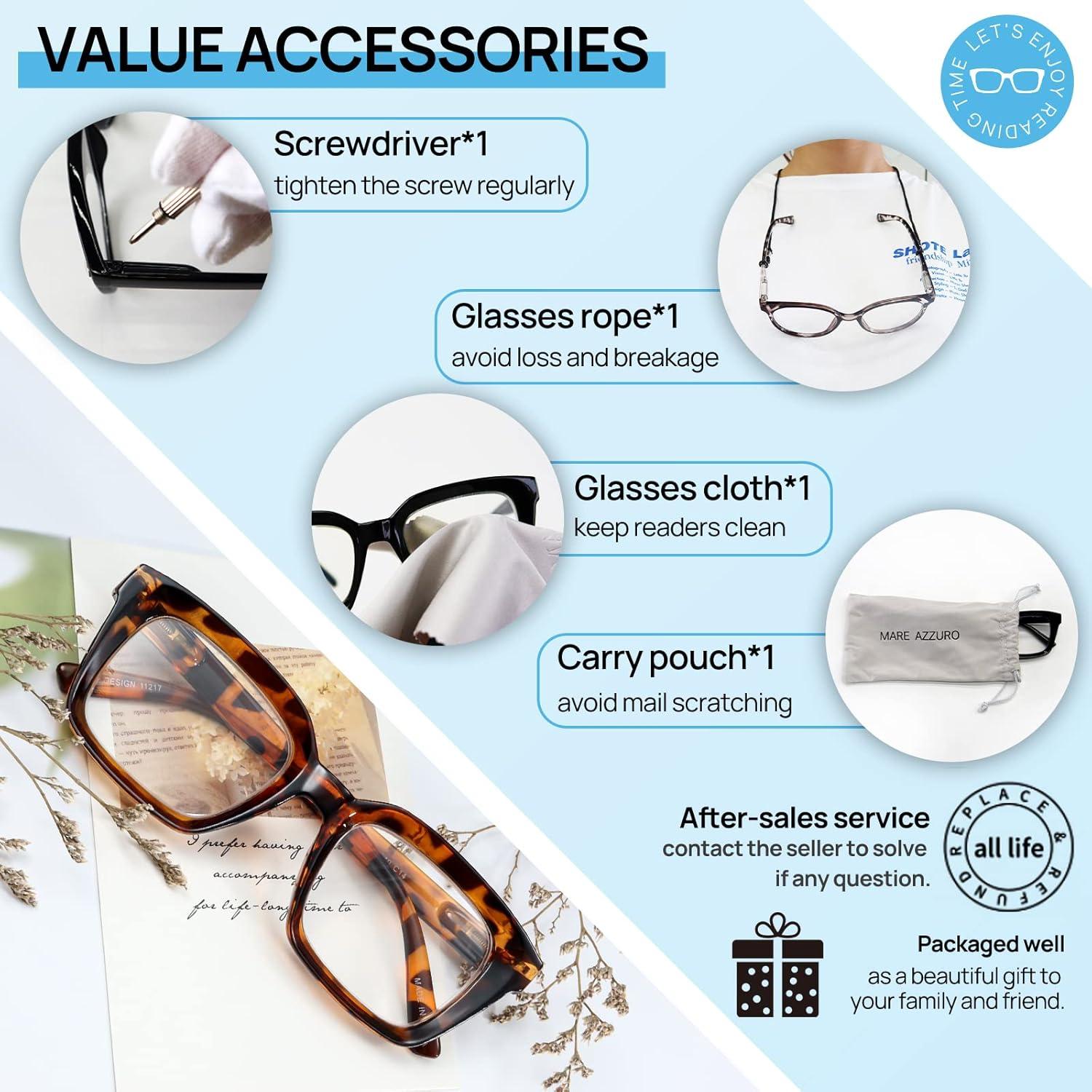 Gafas de Lectura Retro Cuadradas MARE AZZURO +1.25 Marrón