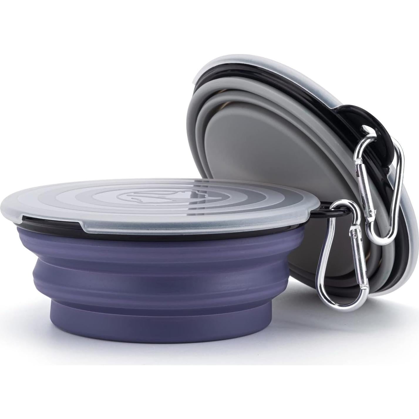 Cuenco Plegable para Perros SLSON Pequeño con Tapa