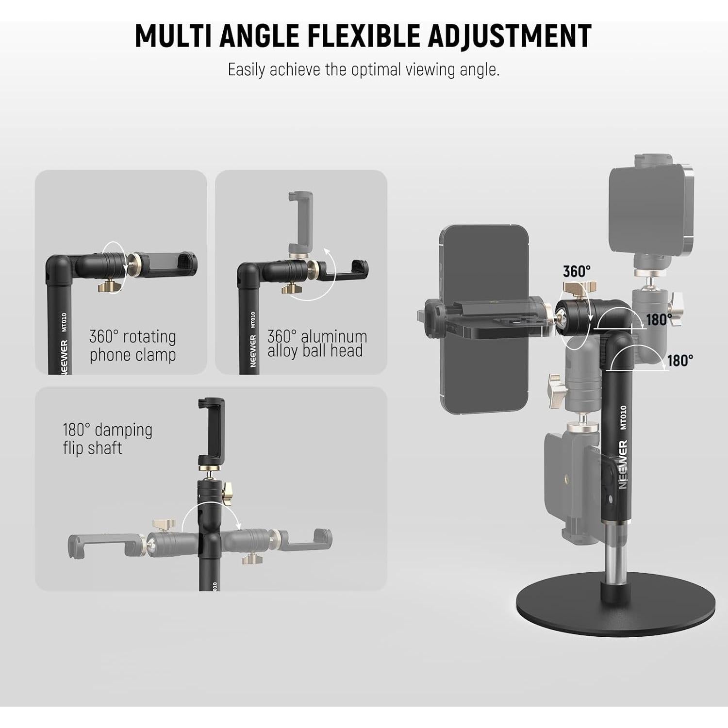 Soporte para Teléfono Móvil NEEWER MT010 Ajustable de Escritorio