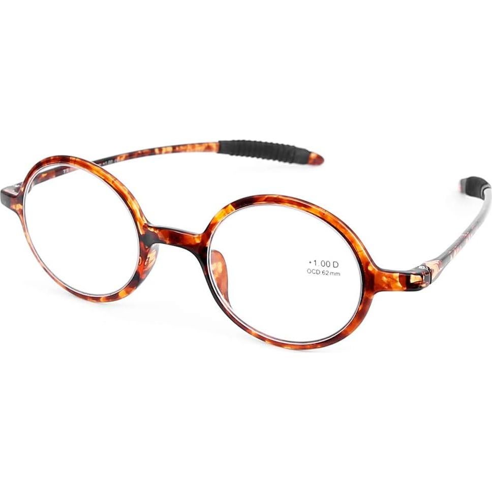 Gafas de lectura DOOViC tortuga +2.00 unisex flexibles
