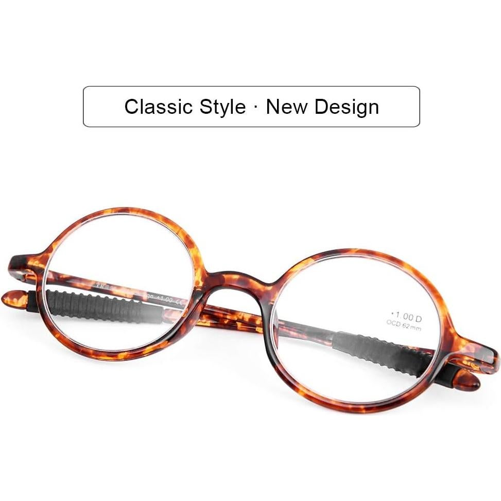 Gafas de lectura DOOViC tortuga +2.00 unisex flexibles