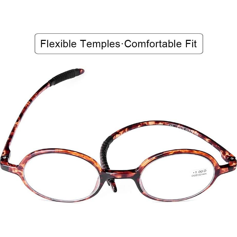 Gafas de lectura DOOViC tortuga +2.00 unisex flexibles