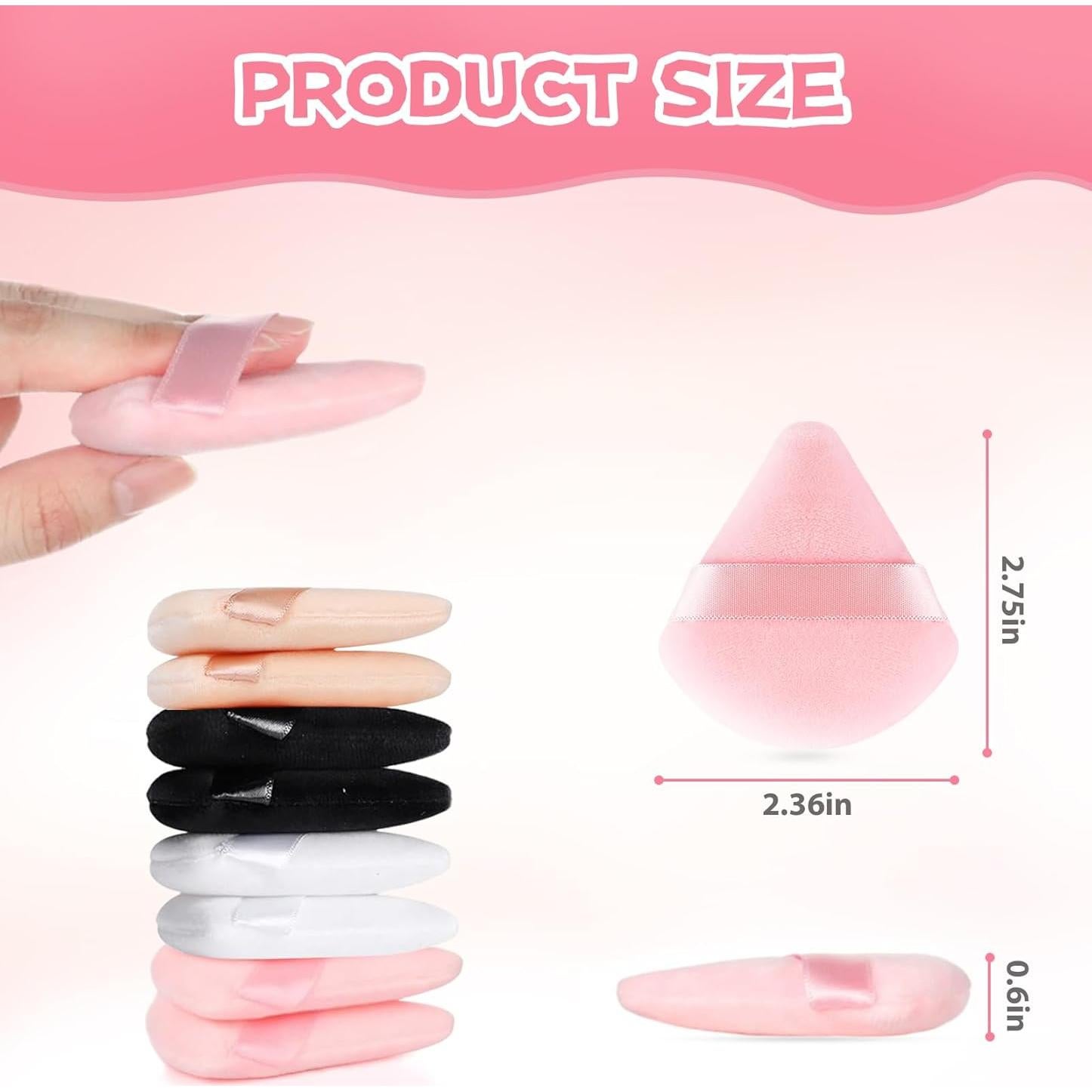 Set de 8 Esponjas de Maquillaje Triangulares Dr.Lee - Velour