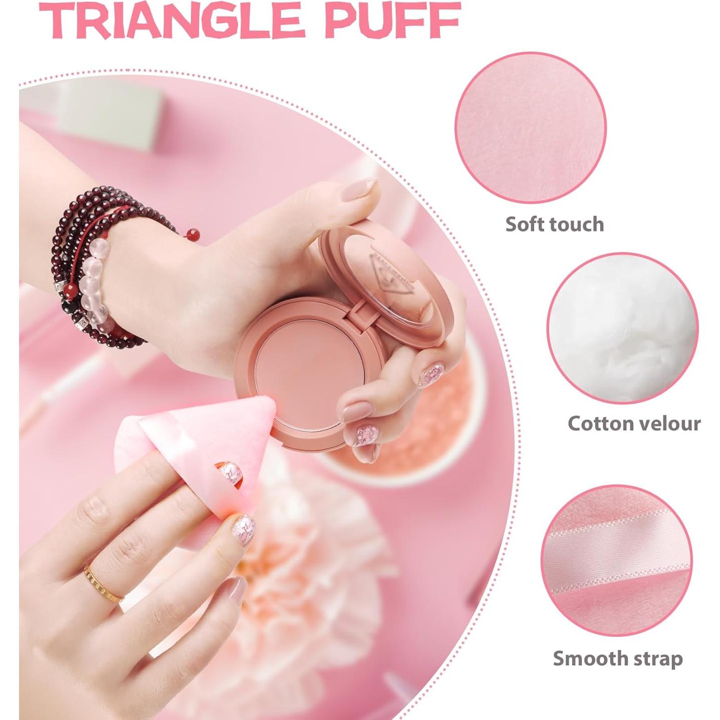 Set de 8 Esponjas de Maquillaje Triangulares Dr.Lee - Velour