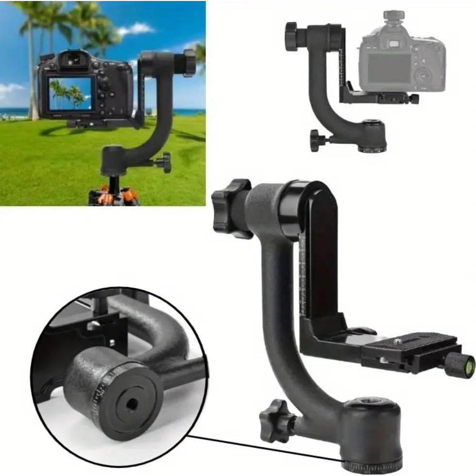 Cabezal de trípode gimbal de aluminio 360° para DSLR