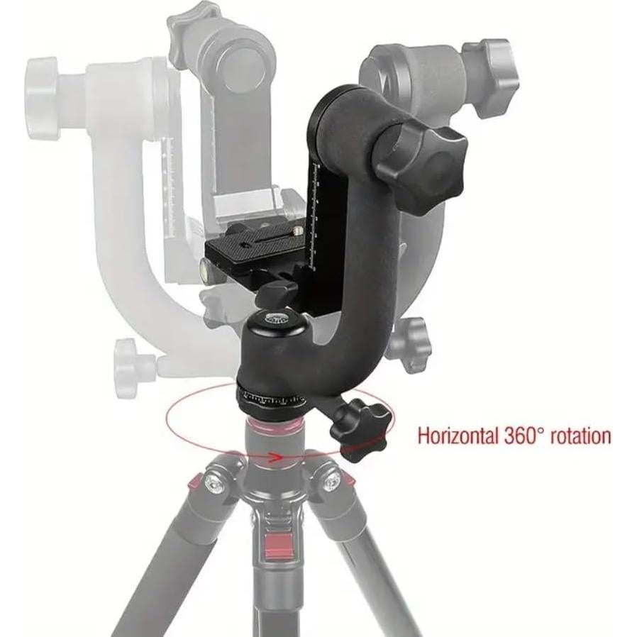 Cabezal de trípode gimbal de aluminio 360° para DSLR