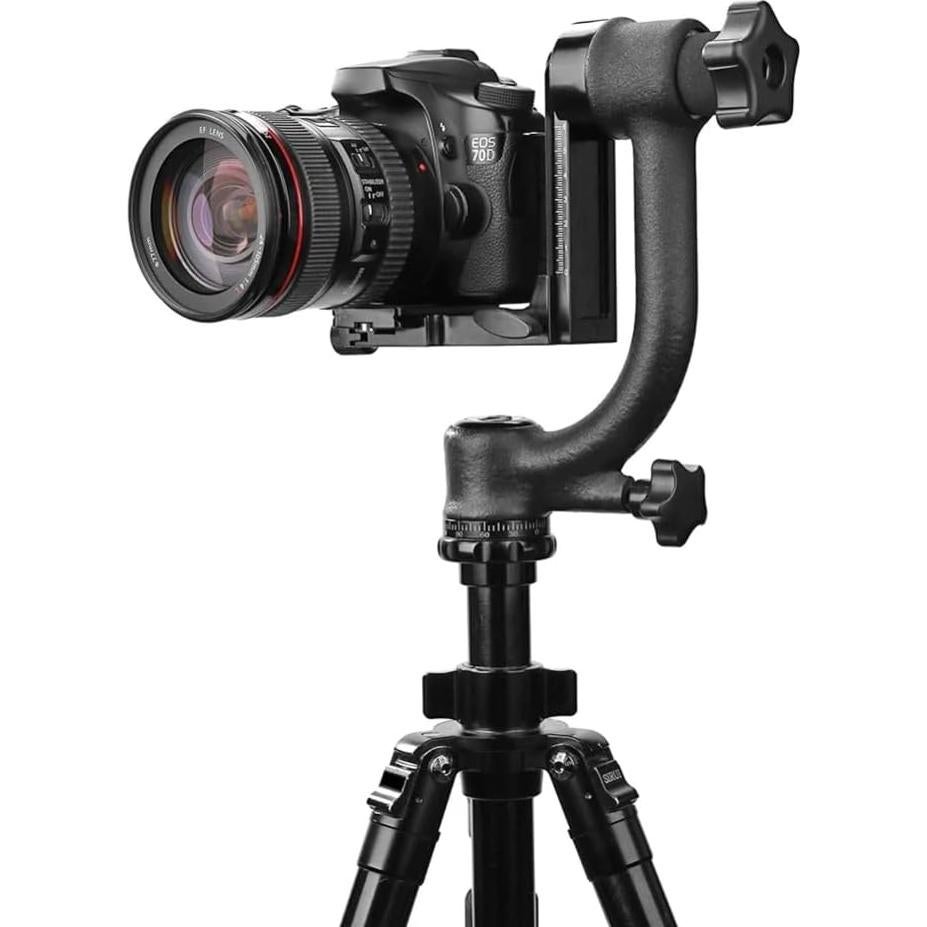 Cabezal de trípode gimbal de aluminio 360° para DSLR