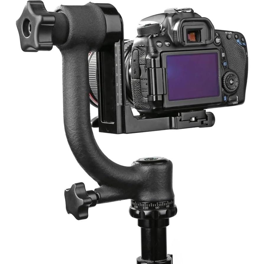 Cabezal de trípode gimbal de aluminio 360° para DSLR