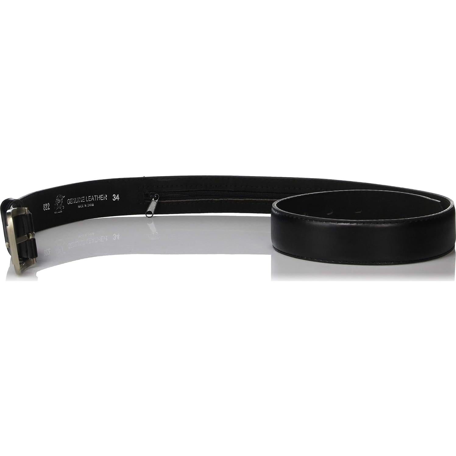 Cinturón de Dinero de Cuero Negro LB Leatherboss Talla 32-64