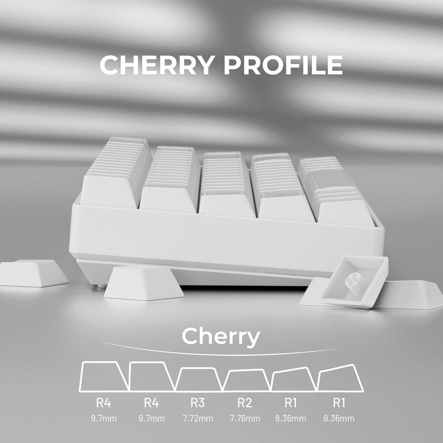 Conjunto de Teclas PBT Doubleshot Cherry XVX Blanco 142 Teclas