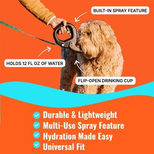 Botella de Agua para Perros Spleash Naranja 354 ml Abatible