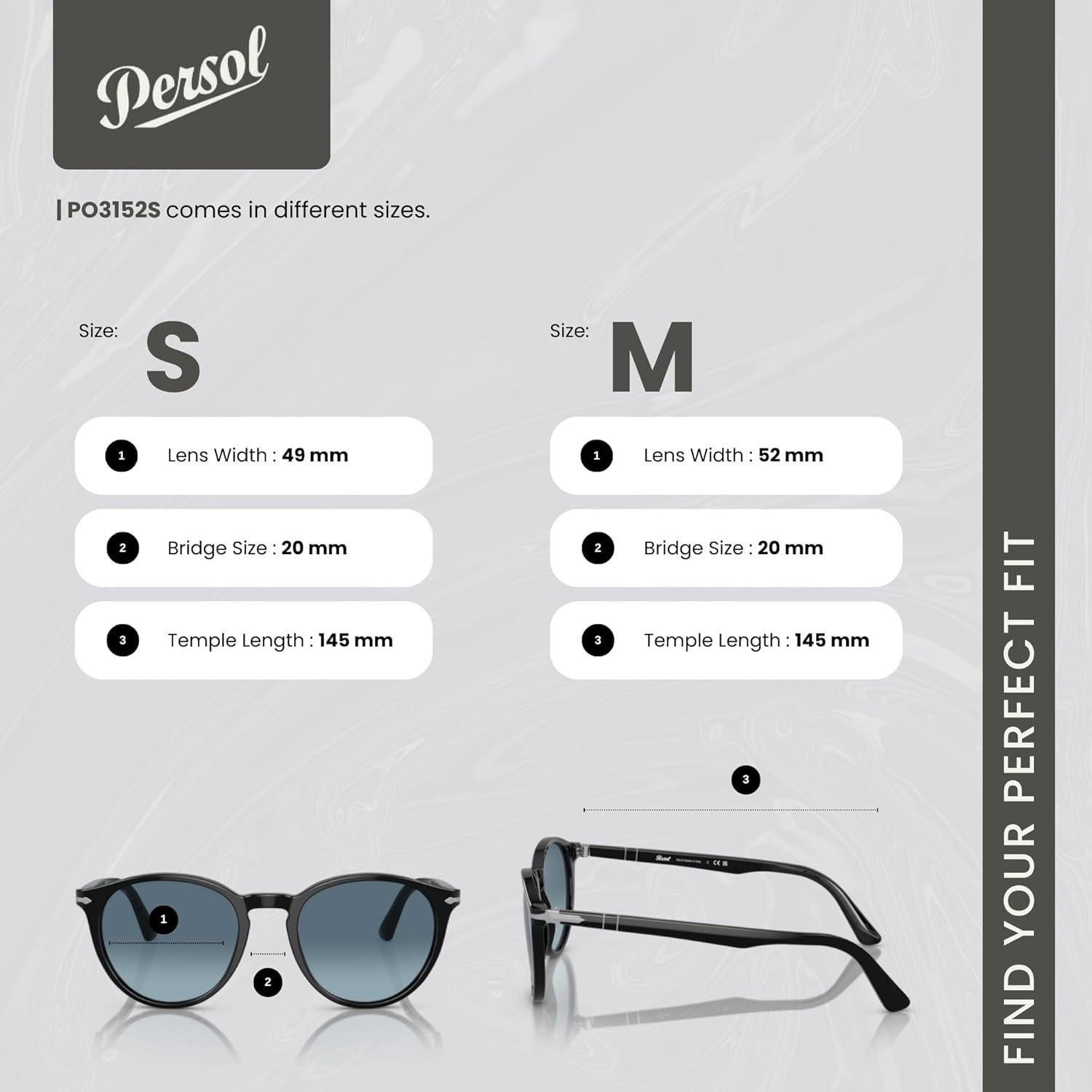 Gafas de sol Persol PO3152S para hombres + Kit iWear
