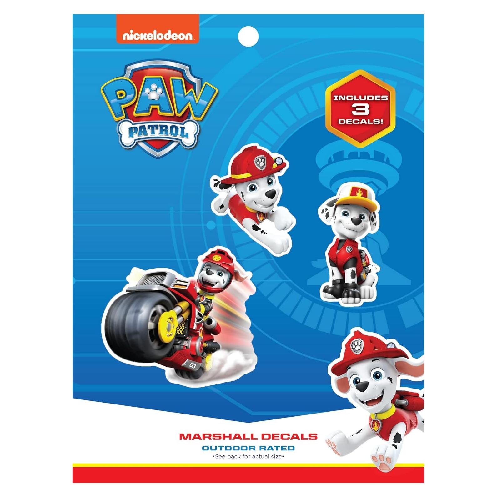 Calcomanías Paw Patrol Marshall - Set de 3 Vinilo Decorativo