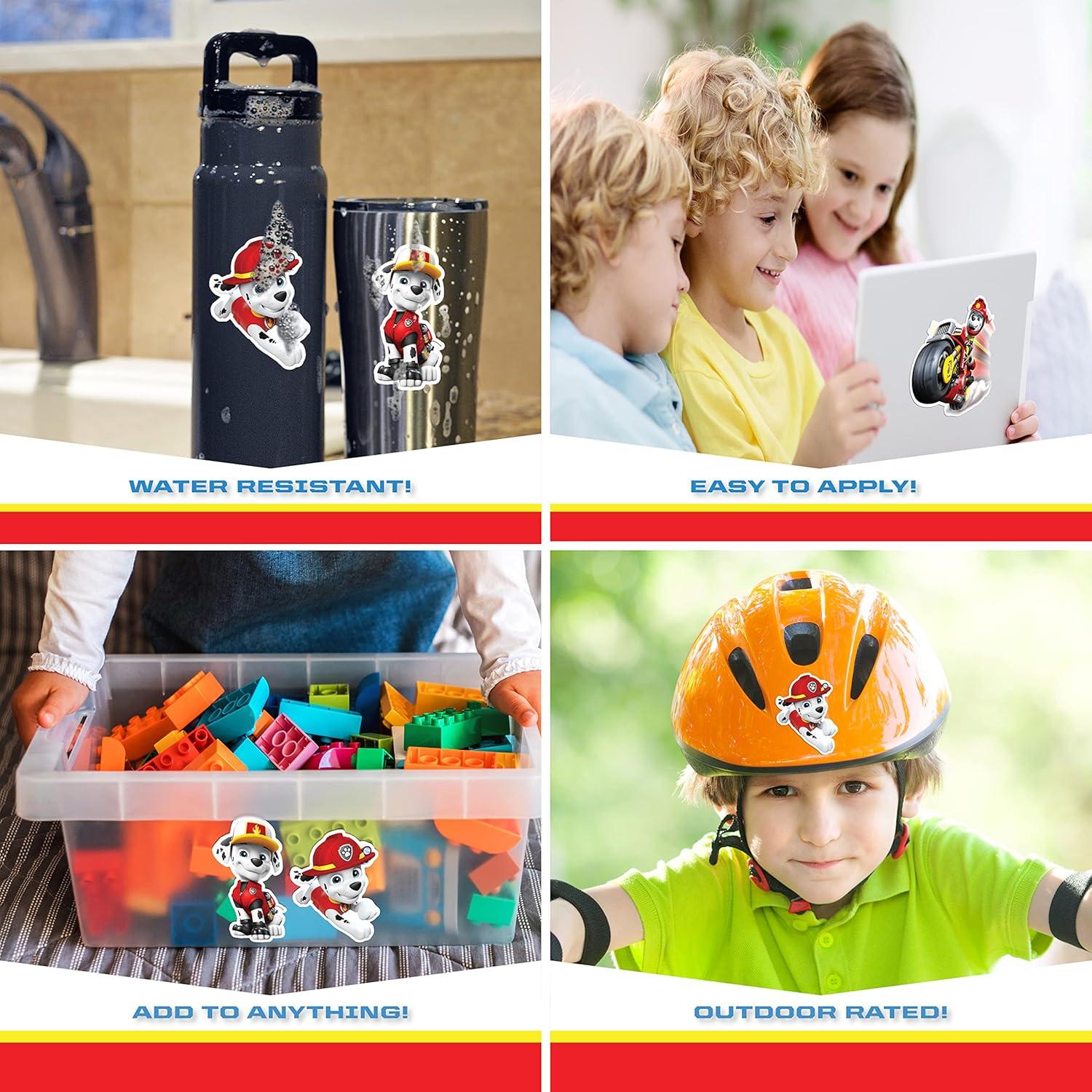 Calcomanías Paw Patrol Marshall - Set de 3 Vinilo Decorativo