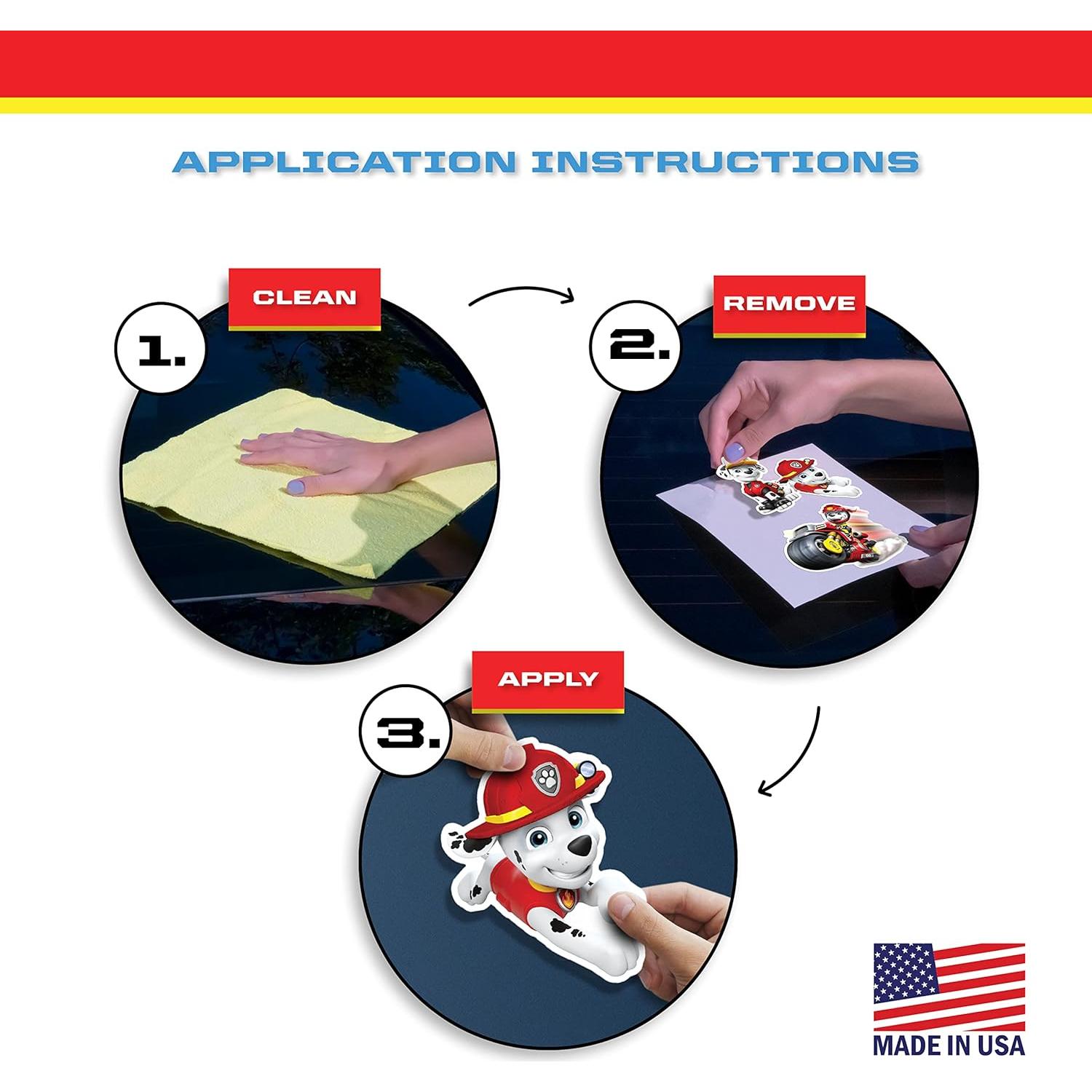 Calcomanías Paw Patrol Marshall - Set de 3 Vinilo Decorativo