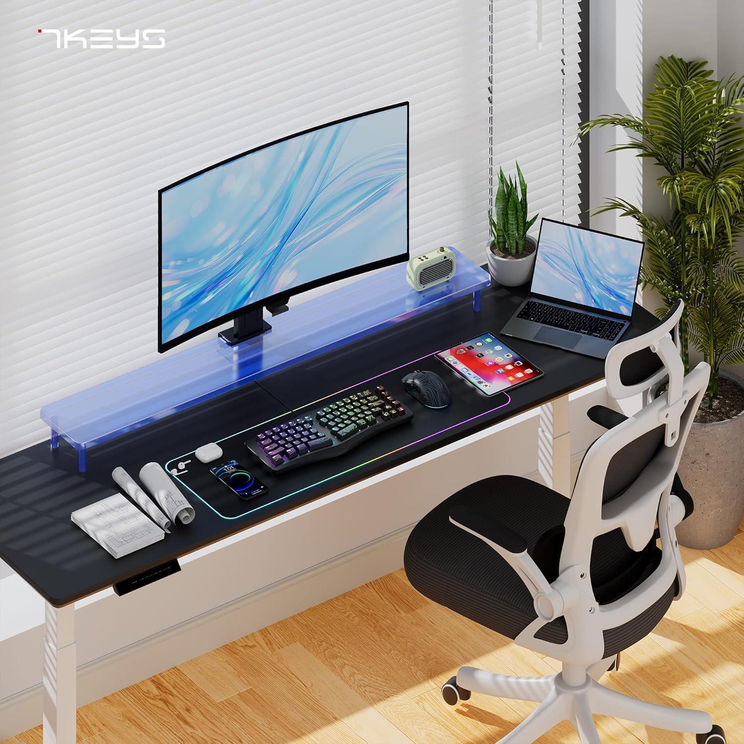 Teclado Ergonómico 7KEYS Compacto RGB USB Tipo-C Negro