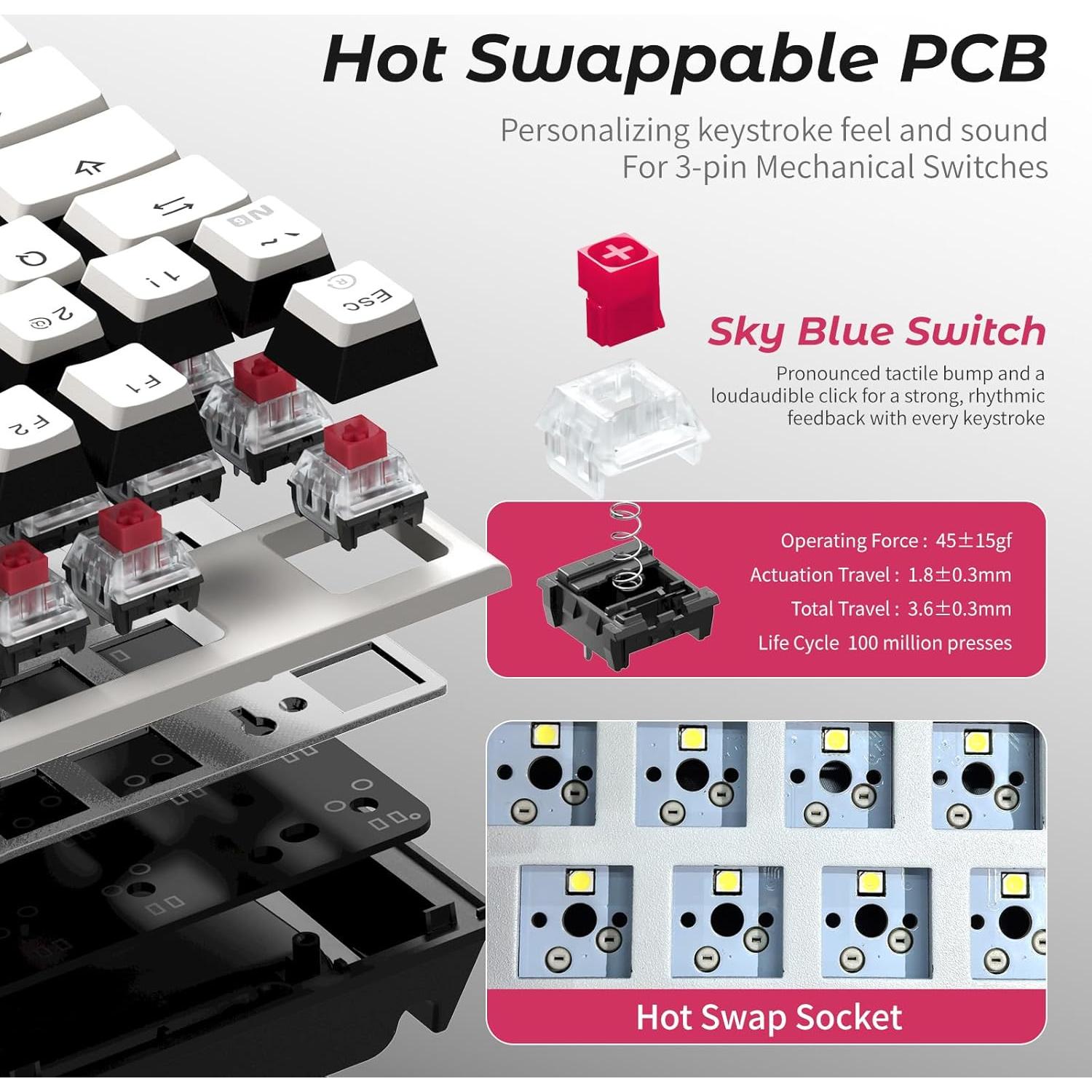 Teclado Mecánico Hexgears X4 USB-C Retroiluminado 99 Teclas