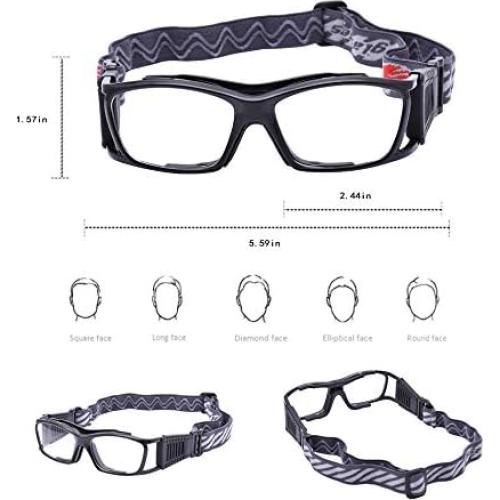 Gafas de Baloncesto de Protección PC para Adultos Unisex