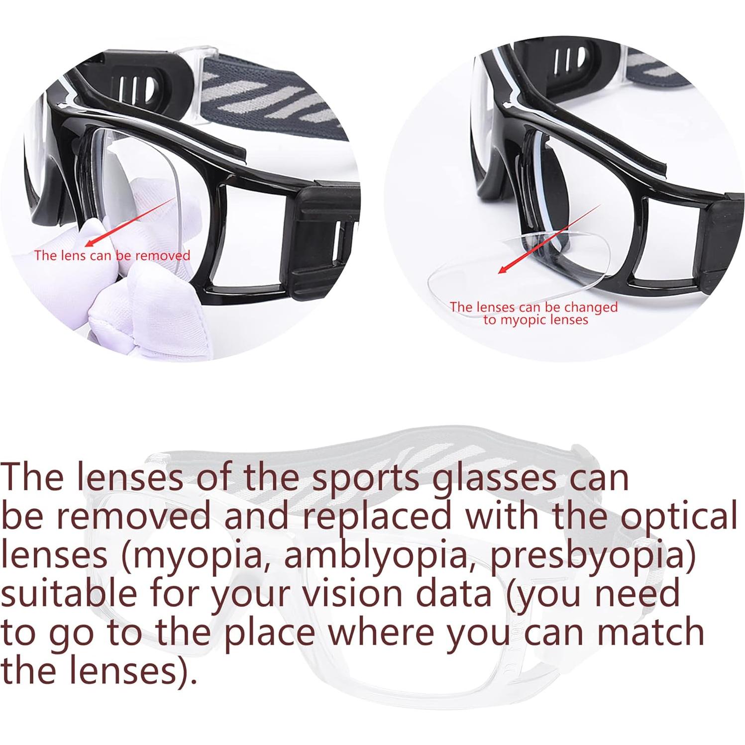 Gafas de Baloncesto de Protección PC para Adultos Unisex