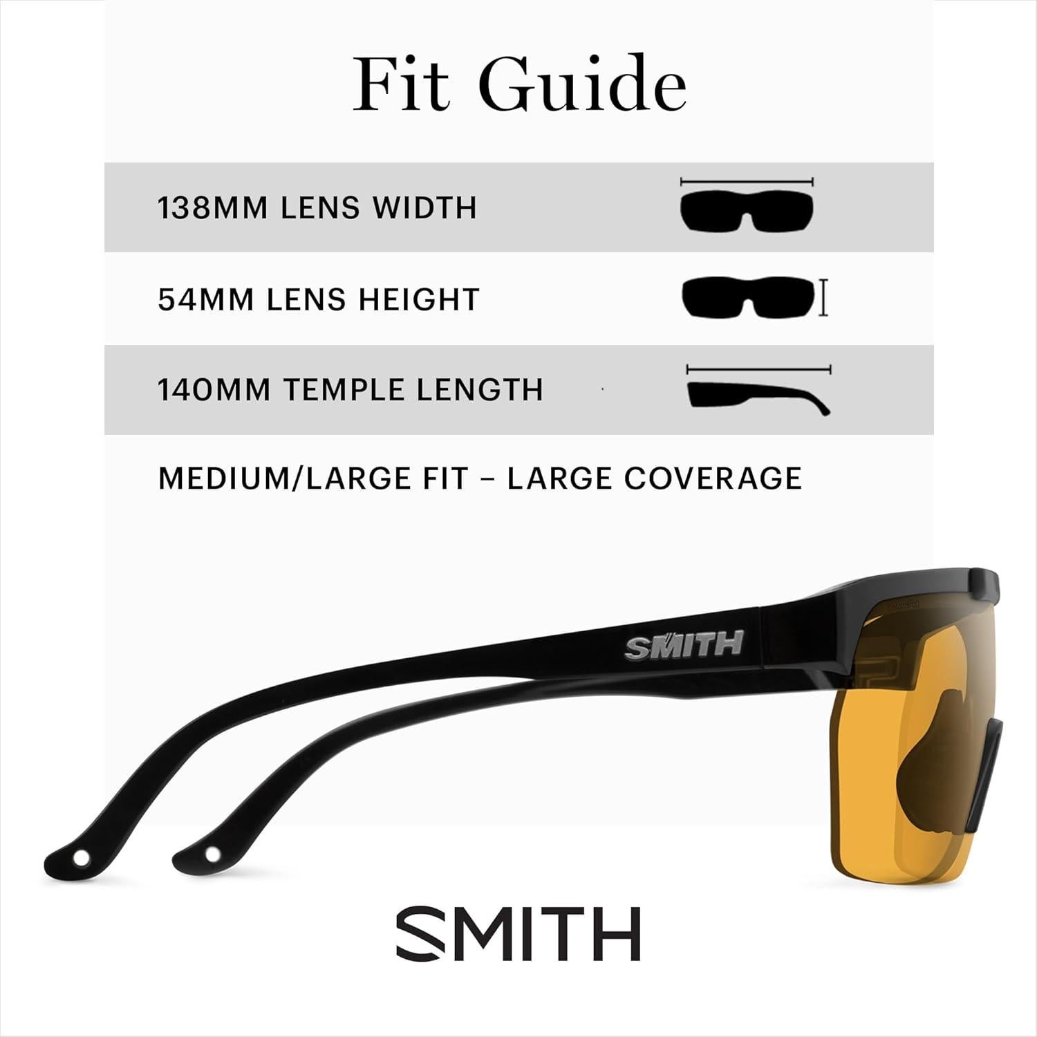 Gafas de sol deportivas Smith XC con lente ChromaPop abatible